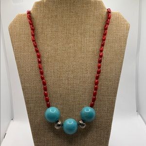 Red and Turquoise Necklace